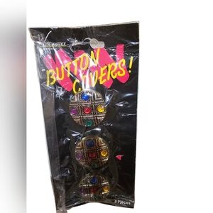 💎 Vintage Westwater Button Covers – 1980s Gold‎ Tone w/ Multicolor Gems